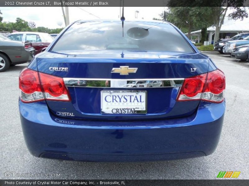 Blue Topaz Metallic / Jet Black 2012 Chevrolet Cruze LT