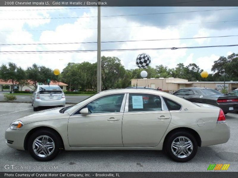Gold Mist Metallic / Ebony Black 2008 Chevrolet Impala LS