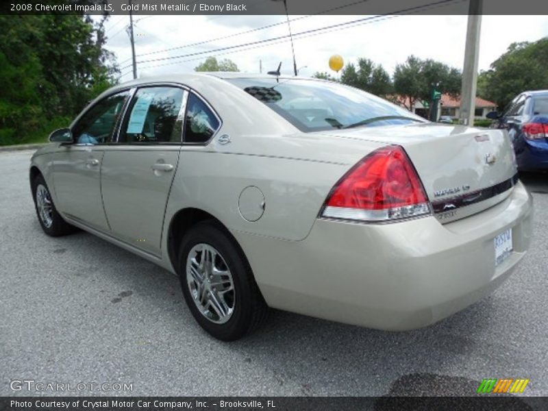 Gold Mist Metallic / Ebony Black 2008 Chevrolet Impala LS
