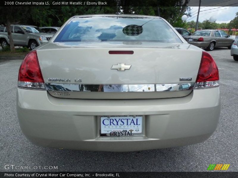 Gold Mist Metallic / Ebony Black 2008 Chevrolet Impala LS