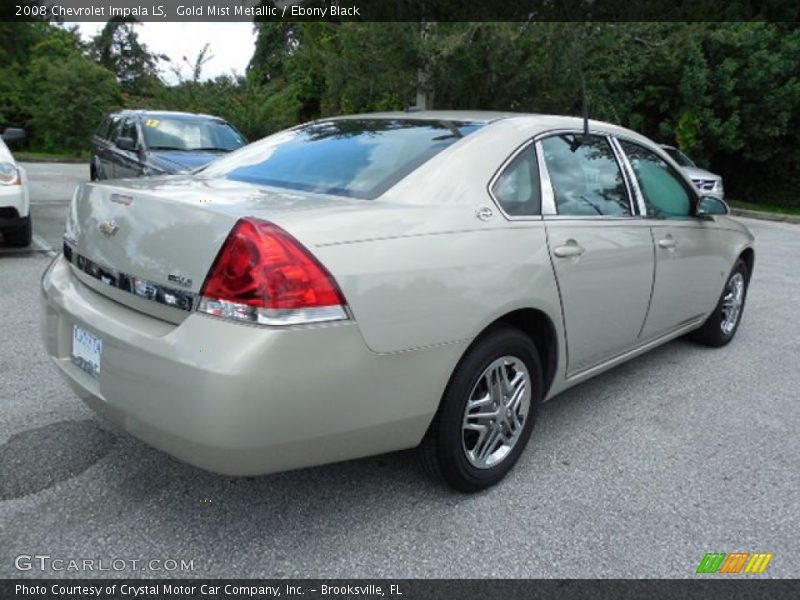Gold Mist Metallic / Ebony Black 2008 Chevrolet Impala LS