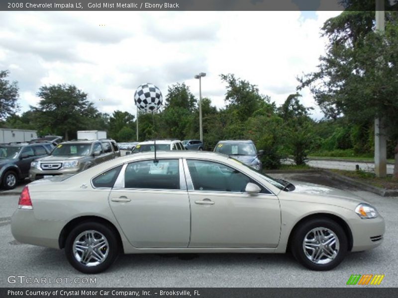 Gold Mist Metallic / Ebony Black 2008 Chevrolet Impala LS