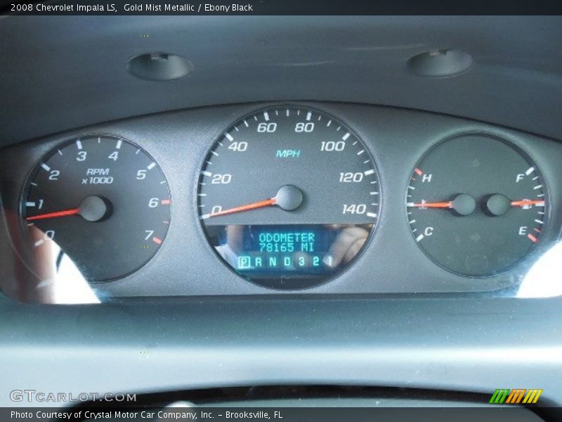 Gold Mist Metallic / Ebony Black 2008 Chevrolet Impala LS