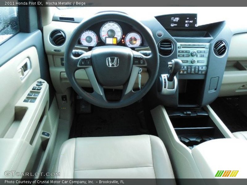 Mocha Metallic / Beige 2011 Honda Pilot EX