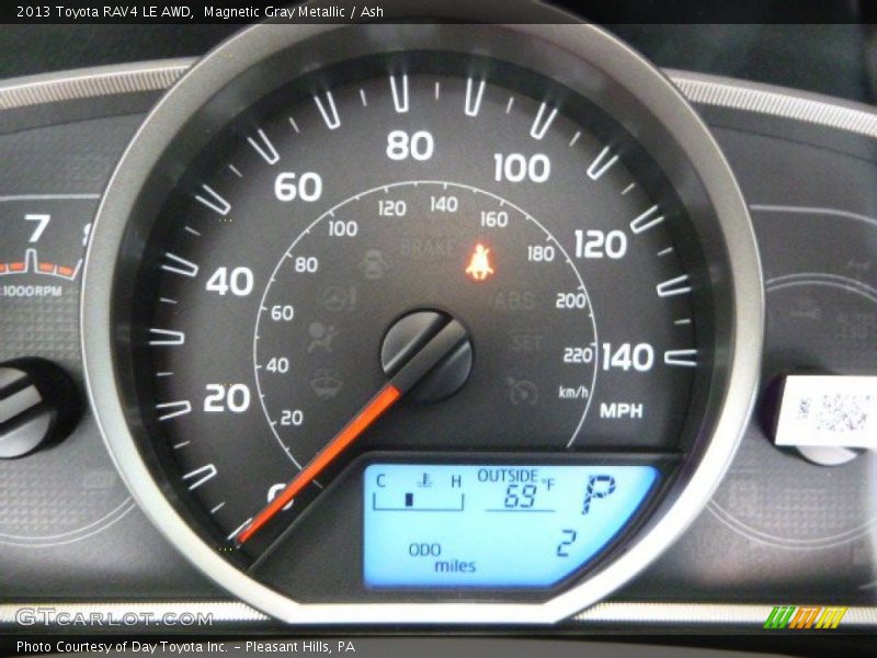 Magnetic Gray Metallic / Ash 2013 Toyota RAV4 LE AWD