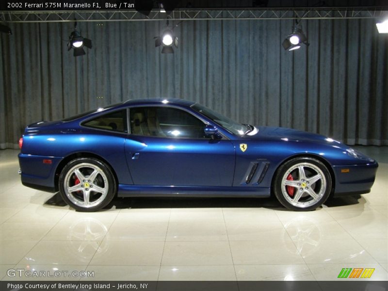 2002 Ferrari 575 Maranello F1, Blue / Tan, Profile - 2002 Ferrari 575M Maranello F1