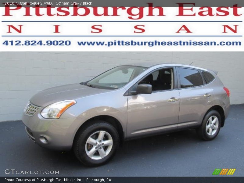 Gotham Gray / Black 2010 Nissan Rogue S AWD