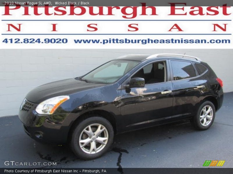 Wicked Black / Black 2010 Nissan Rogue SL AWD
