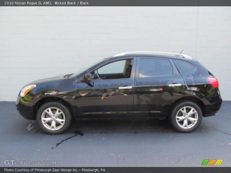Wicked Black / Black 2010 Nissan Rogue SL AWD