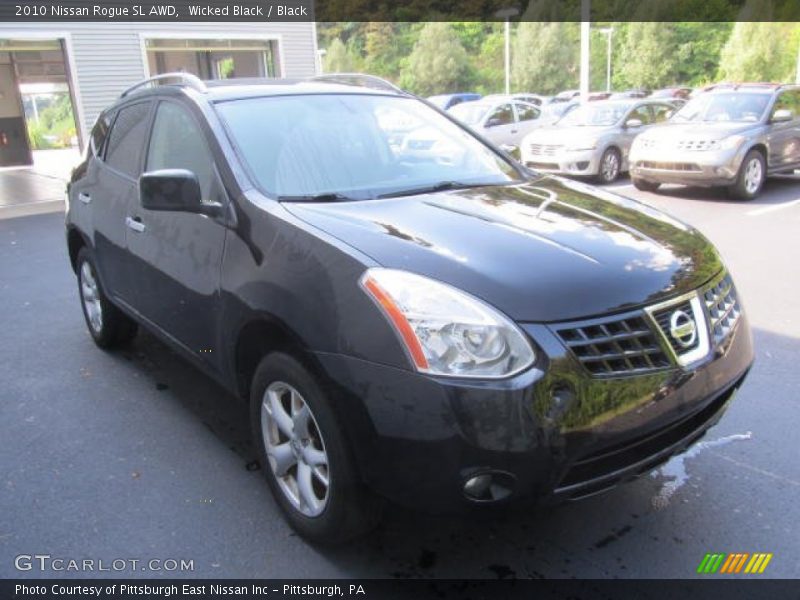 Wicked Black / Black 2010 Nissan Rogue SL AWD