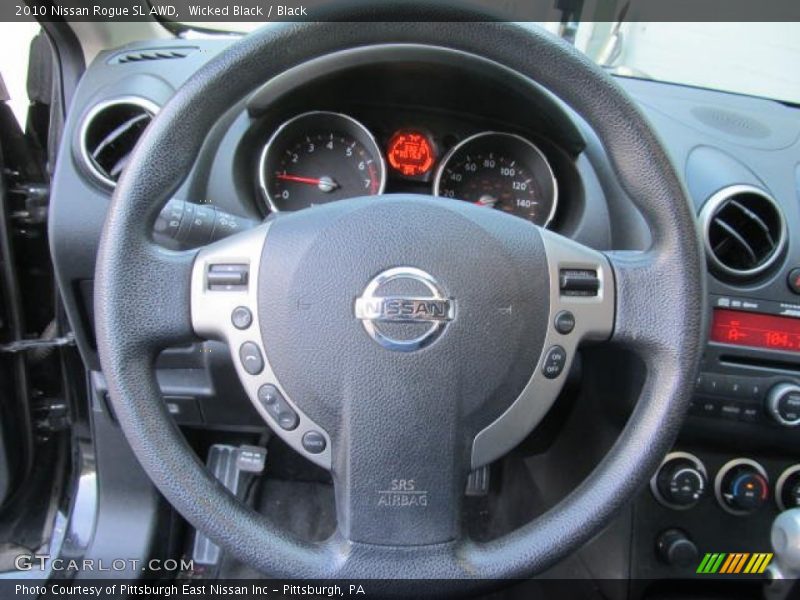 Wicked Black / Black 2010 Nissan Rogue SL AWD