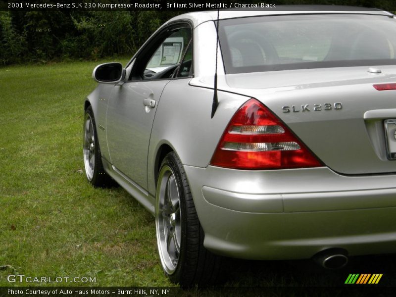 Brilliant Silver Metallic / Charcoal Black 2001 Mercedes-Benz SLK 230 Kompressor Roadster