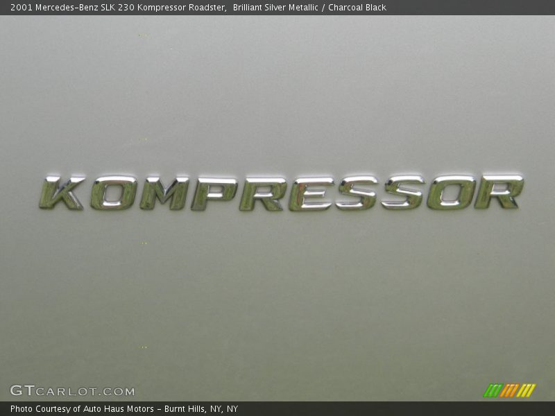 Brilliant Silver Metallic / Charcoal Black 2001 Mercedes-Benz SLK 230 Kompressor Roadster