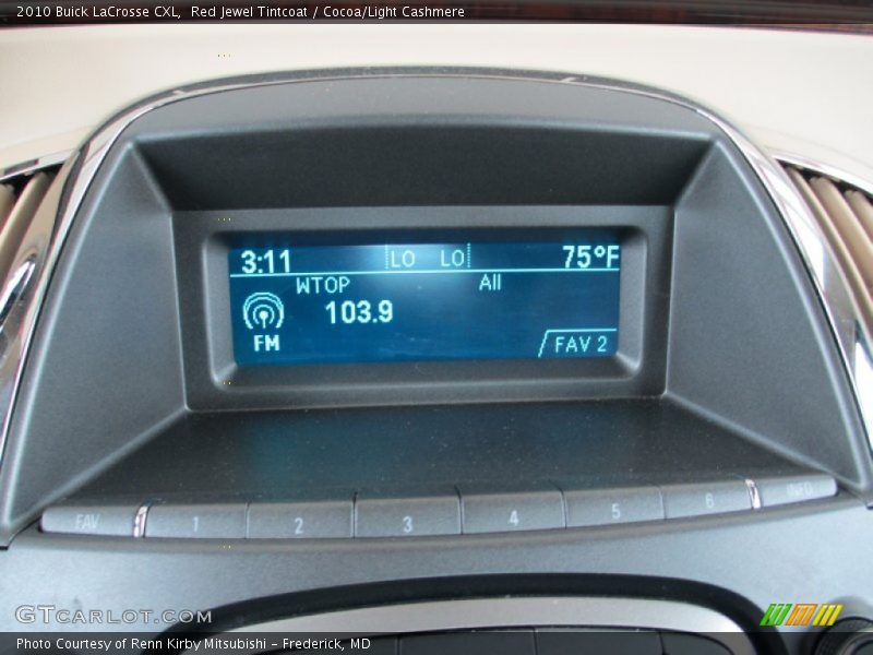 Red Jewel Tintcoat / Cocoa/Light Cashmere 2010 Buick LaCrosse CXL