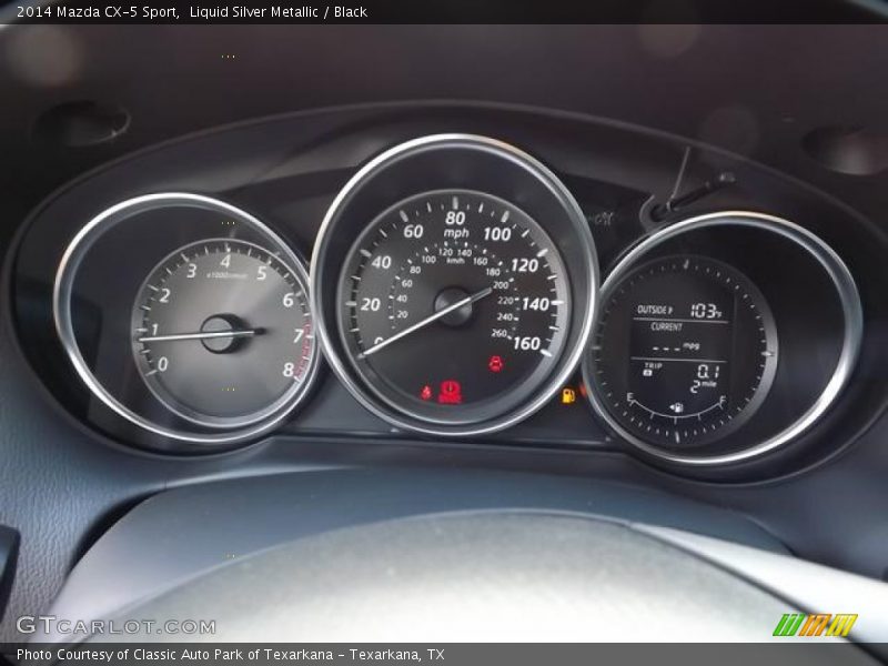 Liquid Silver Metallic / Black 2014 Mazda CX-5 Sport