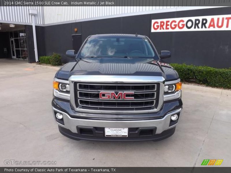 Iridium Metallic / Jet Black 2014 GMC Sierra 1500 SLE Crew Cab