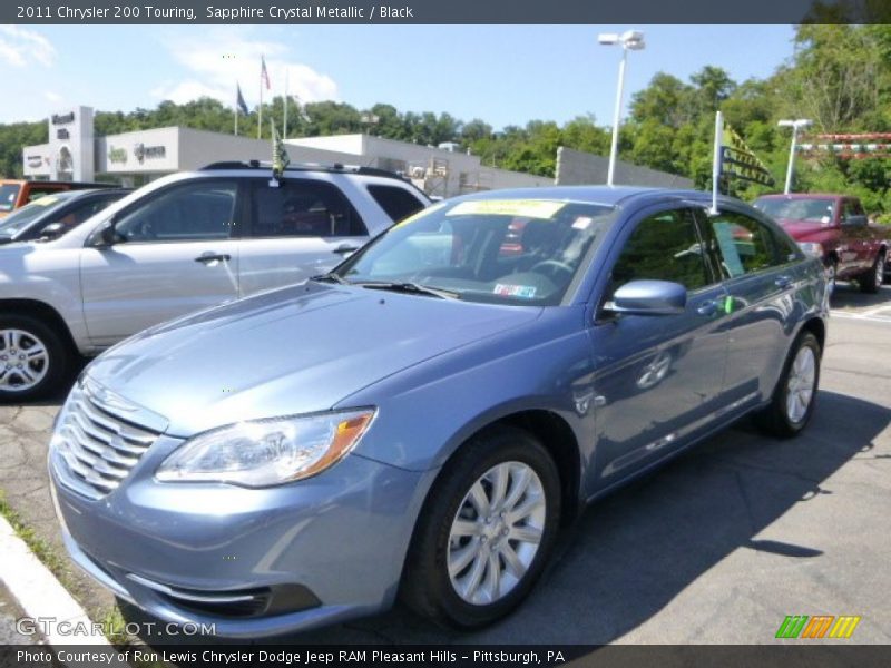 Sapphire Crystal Metallic / Black 2011 Chrysler 200 Touring