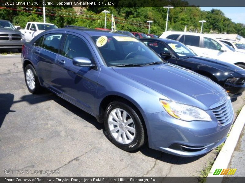 Sapphire Crystal Metallic / Black 2011 Chrysler 200 Touring