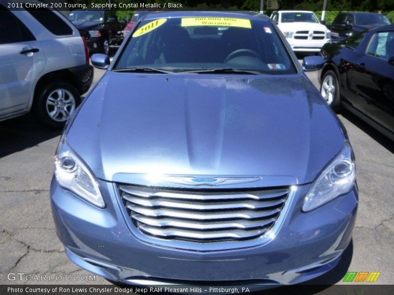 Sapphire Crystal Metallic / Black 2011 Chrysler 200 Touring