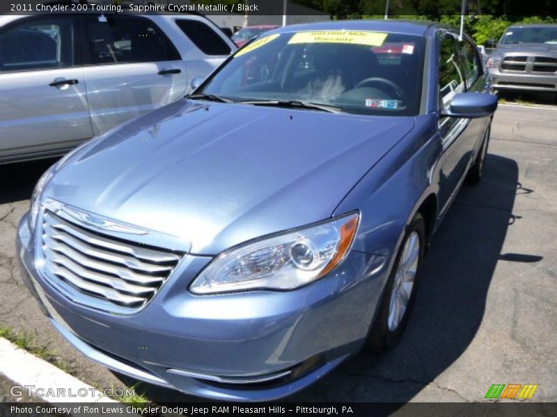 Sapphire Crystal Metallic / Black 2011 Chrysler 200 Touring