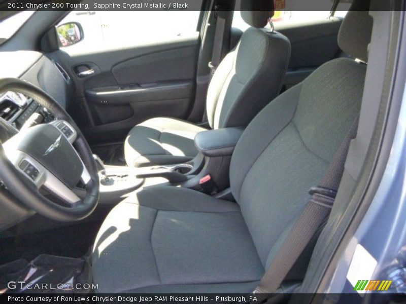 Sapphire Crystal Metallic / Black 2011 Chrysler 200 Touring