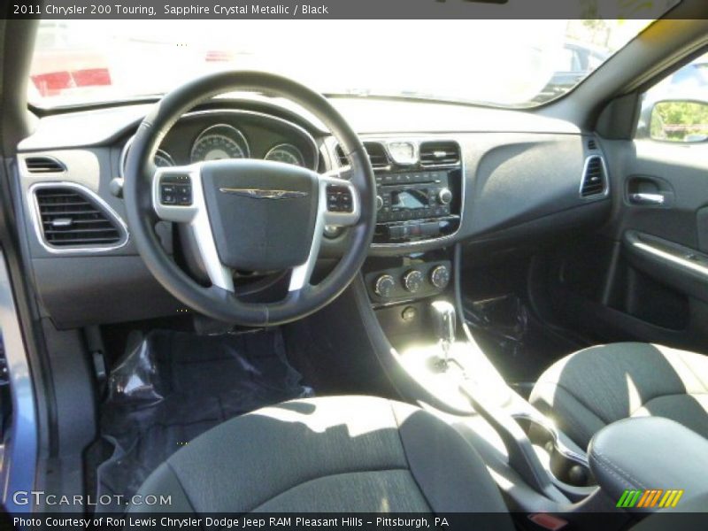 Sapphire Crystal Metallic / Black 2011 Chrysler 200 Touring