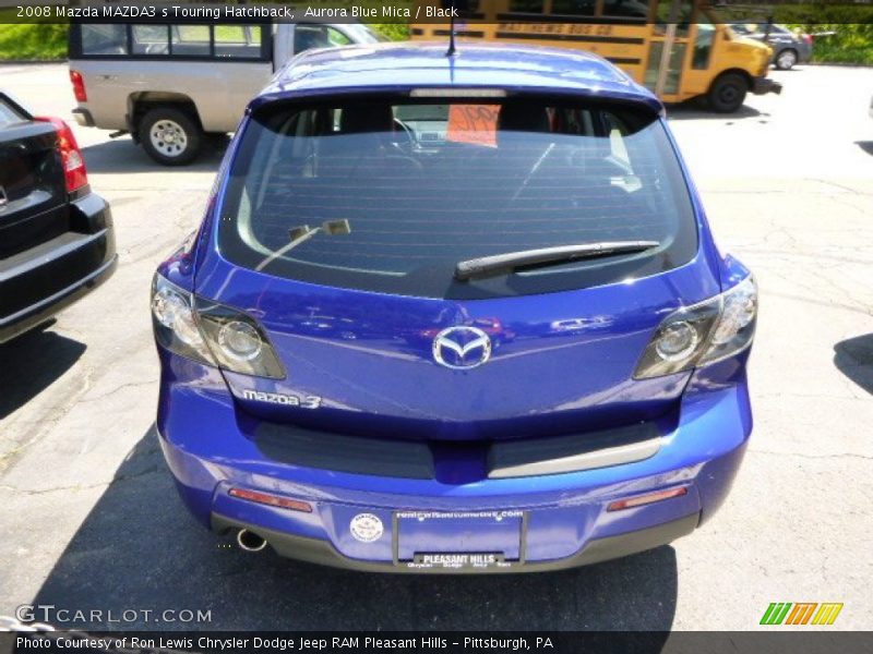 Aurora Blue Mica / Black 2008 Mazda MAZDA3 s Touring Hatchback
