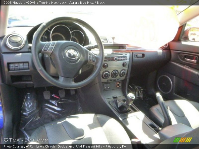 Aurora Blue Mica / Black 2008 Mazda MAZDA3 s Touring Hatchback