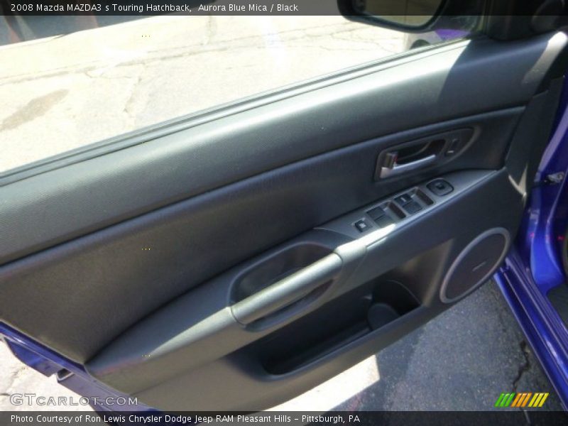 Aurora Blue Mica / Black 2008 Mazda MAZDA3 s Touring Hatchback