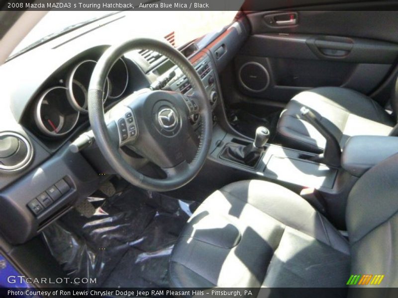 Aurora Blue Mica / Black 2008 Mazda MAZDA3 s Touring Hatchback