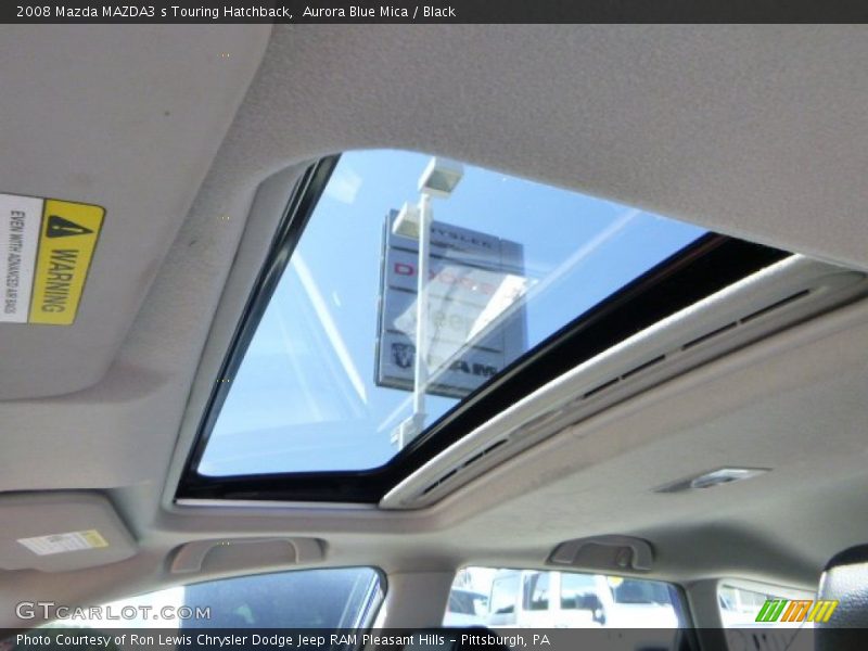 Aurora Blue Mica / Black 2008 Mazda MAZDA3 s Touring Hatchback
