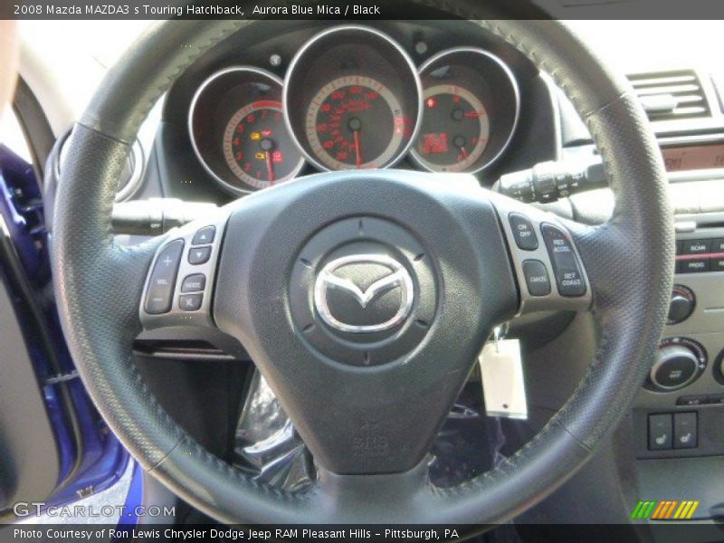Aurora Blue Mica / Black 2008 Mazda MAZDA3 s Touring Hatchback