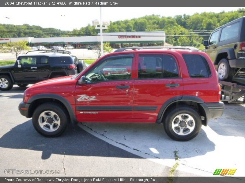 Wildfire Red / Medium Gray 2004 Chevrolet Tracker ZR2 4WD