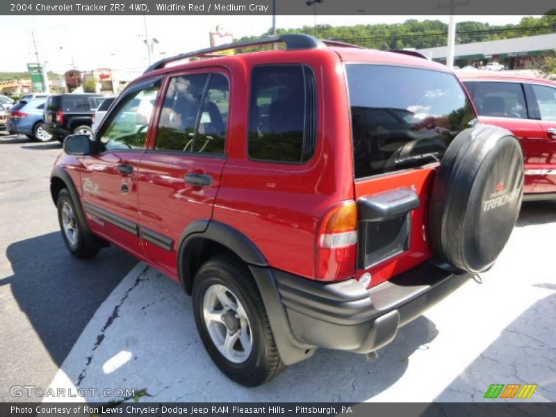 Wildfire Red / Medium Gray 2004 Chevrolet Tracker ZR2 4WD