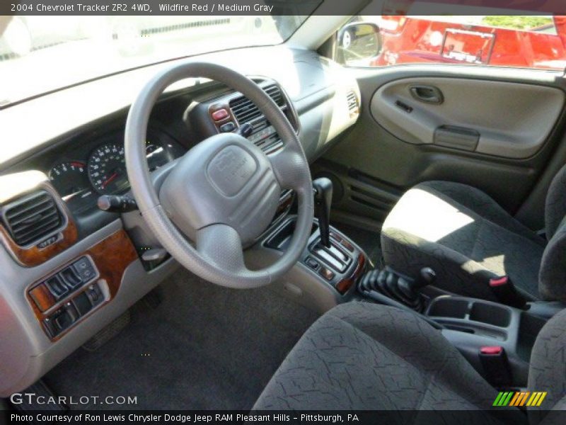 Wildfire Red / Medium Gray 2004 Chevrolet Tracker ZR2 4WD