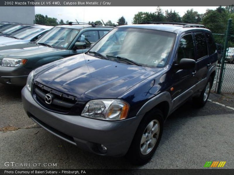 Calypso Blue Metallic / Gray 2002 Mazda Tribute LX V6 4WD