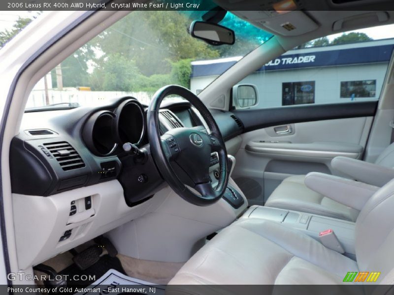 Crystal White Pearl / Light Gray 2006 Lexus RX 400h AWD Hybrid
