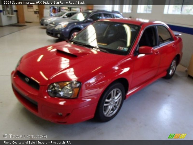 San Remo Red / Black 2005 Subaru Impreza WRX Sedan