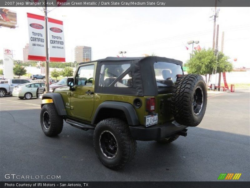 Rescue Green Metallic / Dark Slate Gray/Medium Slate Gray 2007 Jeep Wrangler X 4x4