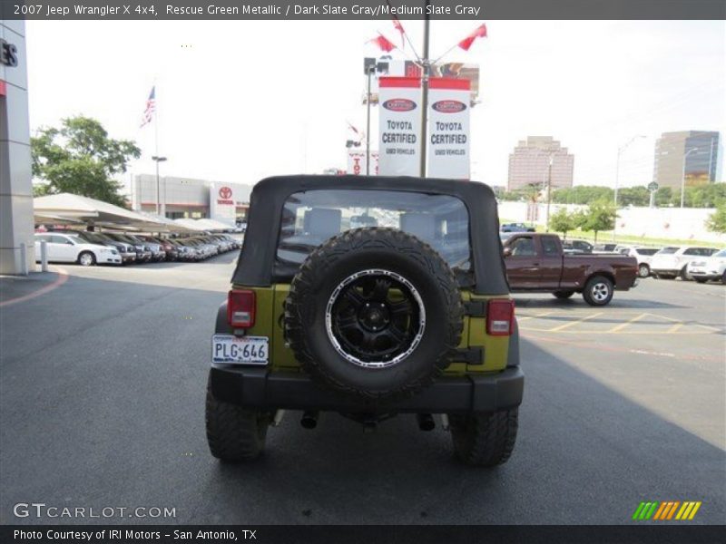 Rescue Green Metallic / Dark Slate Gray/Medium Slate Gray 2007 Jeep Wrangler X 4x4