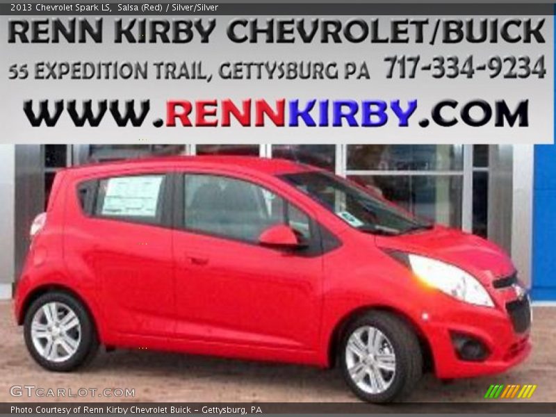 Salsa (Red) / Silver/Silver 2013 Chevrolet Spark LS