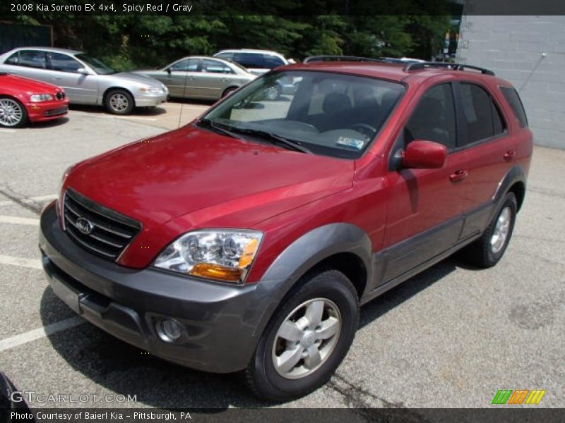 Spicy Red / Gray 2008 Kia Sorento EX 4x4