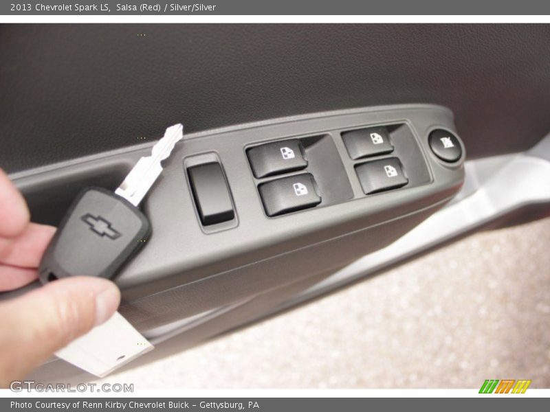 Salsa (Red) / Silver/Silver 2013 Chevrolet Spark LS