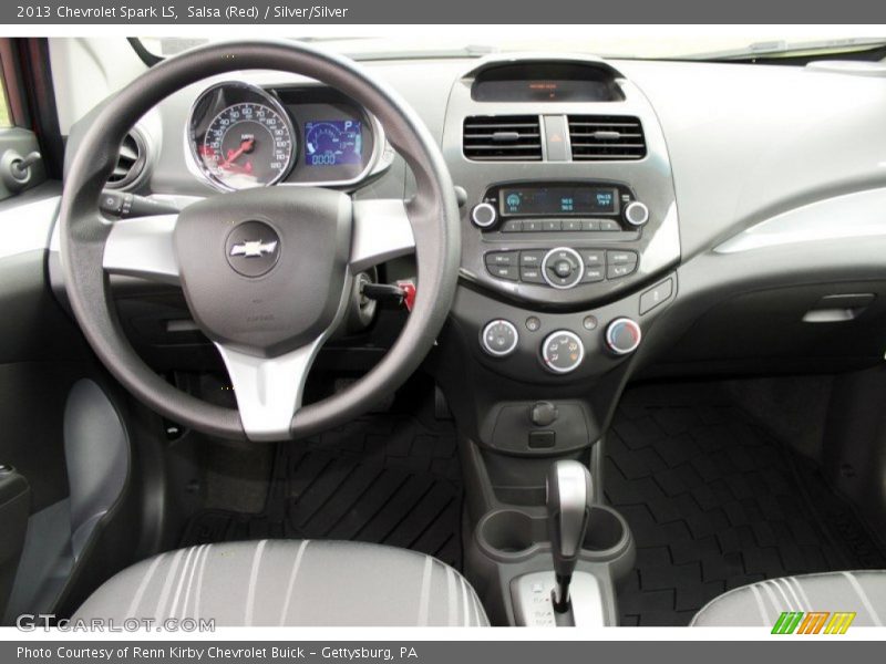 Salsa (Red) / Silver/Silver 2013 Chevrolet Spark LS