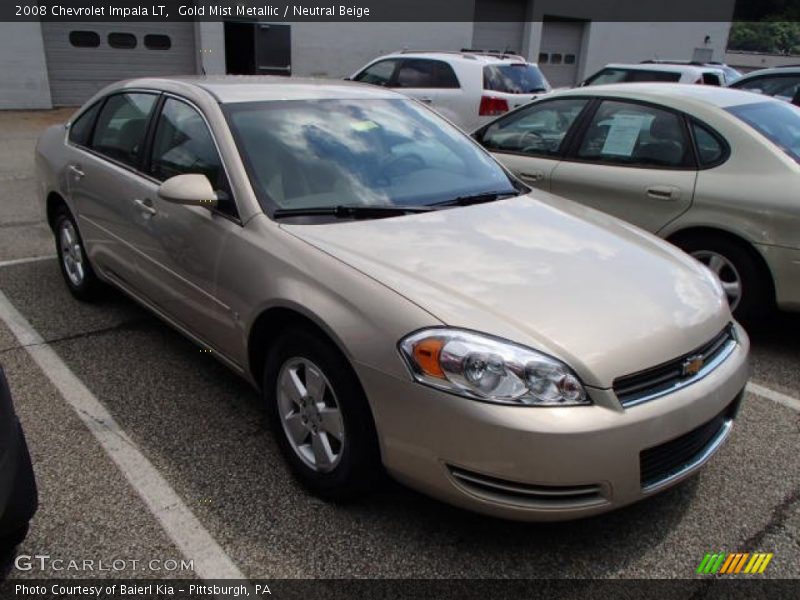 Gold Mist Metallic / Neutral Beige 2008 Chevrolet Impala LT