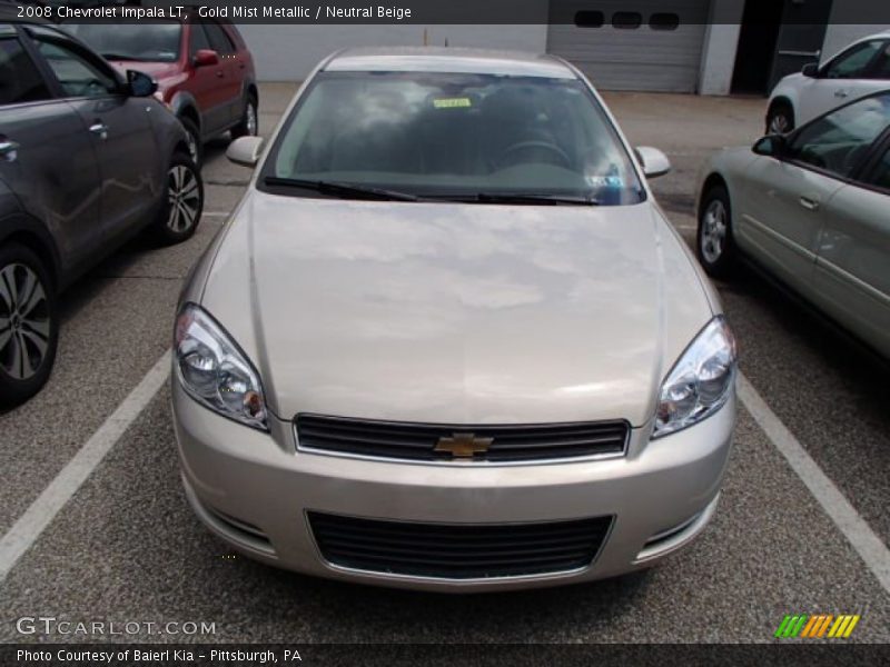 Gold Mist Metallic / Neutral Beige 2008 Chevrolet Impala LT
