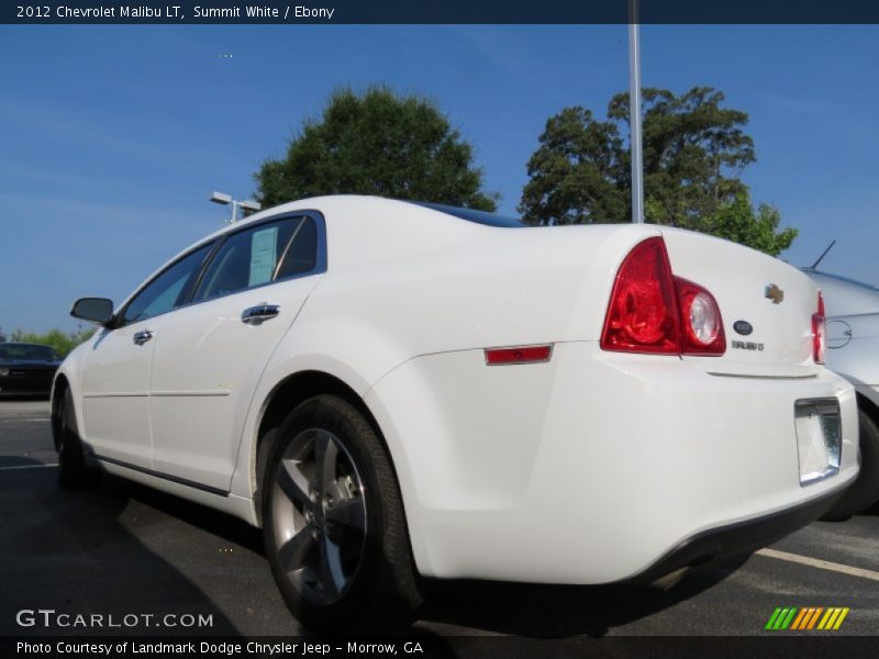 Summit White / Ebony 2012 Chevrolet Malibu LT