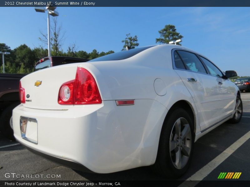 Summit White / Ebony 2012 Chevrolet Malibu LT