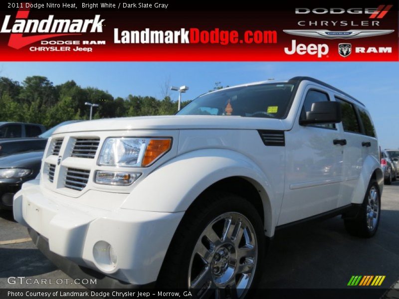 Bright White / Dark Slate Gray 2011 Dodge Nitro Heat