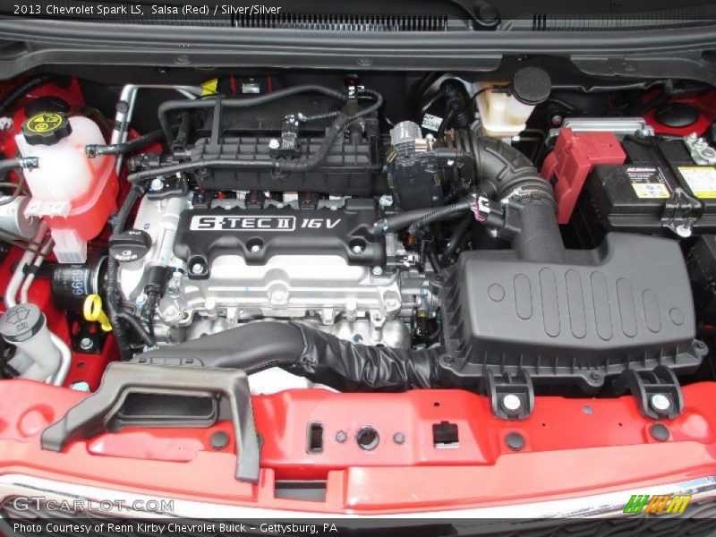 Salsa (Red) / Silver/Silver 2013 Chevrolet Spark LS